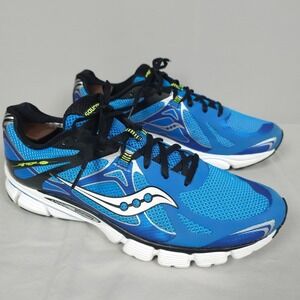 Saucony Mirage 4 Shoes Men Size 12.5 Blue White Black Running Sneaker Pro Grid